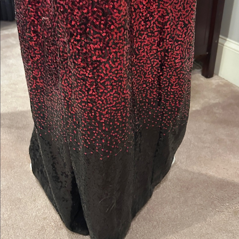 Women's Sequin Long Coat - Red. Worn to a Taylor Swift concert - Picture 3 of 4